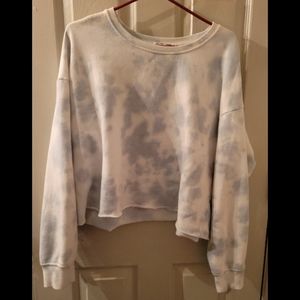 Tie Dye Crop Top Sweatshirt
